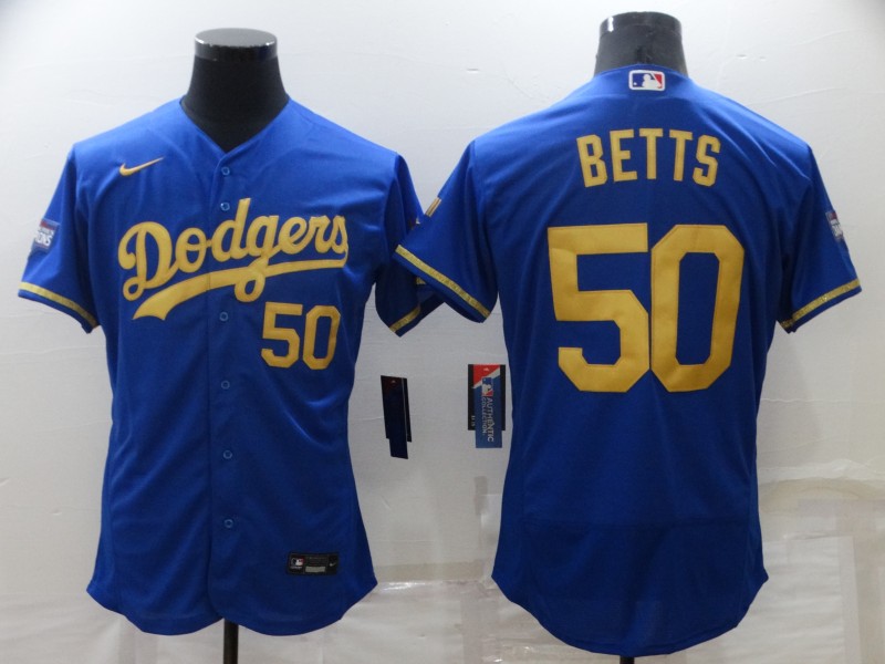 Cheap Men Los Angeles Dodgers 50 Betts blue Elite Nike 2022 MLB Jersey